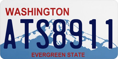 WA license plate ATS8911