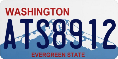 WA license plate ATS8912