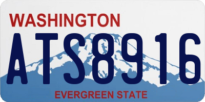 WA license plate ATS8916