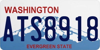 WA license plate ATS8918
