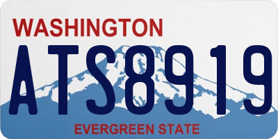 WA license plate ATS8919