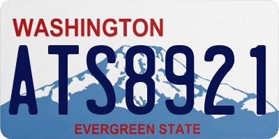 WA license plate ATS8921