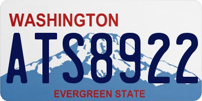 WA license plate ATS8922
