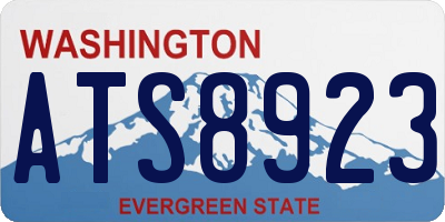 WA license plate ATS8923