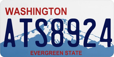 WA license plate ATS8924
