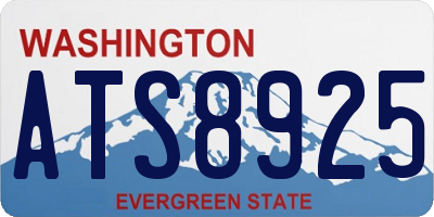 WA license plate ATS8925