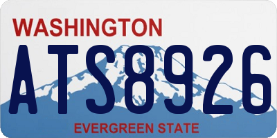 WA license plate ATS8926