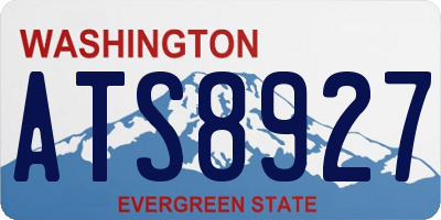 WA license plate ATS8927