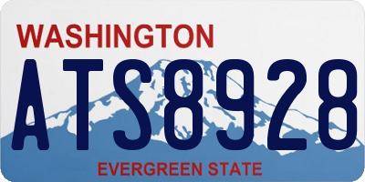 WA license plate ATS8928