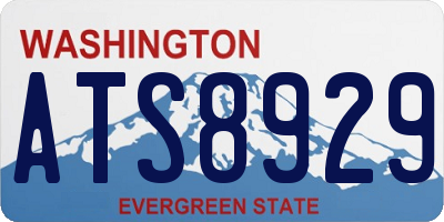 WA license plate ATS8929