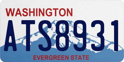 WA license plate ATS8931