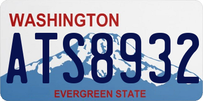 WA license plate ATS8932