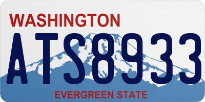 WA license plate ATS8933