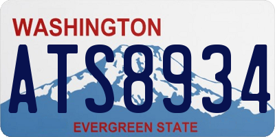 WA license plate ATS8934