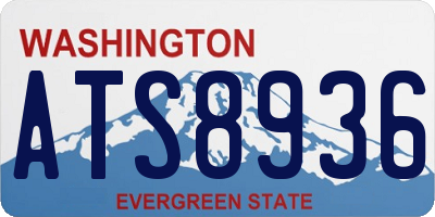 WA license plate ATS8936