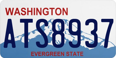 WA license plate ATS8937
