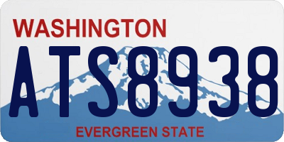 WA license plate ATS8938