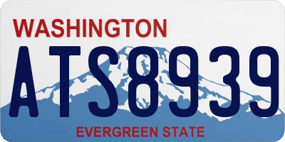 WA license plate ATS8939