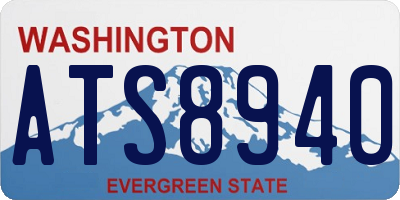 WA license plate ATS8940