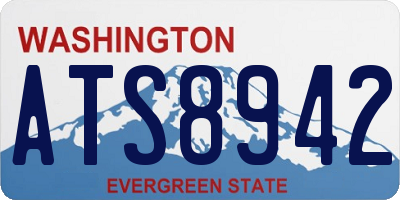 WA license plate ATS8942