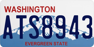 WA license plate ATS8943