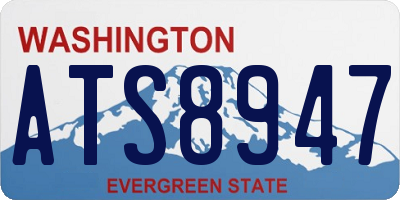 WA license plate ATS8947