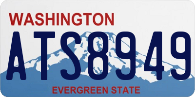 WA license plate ATS8949