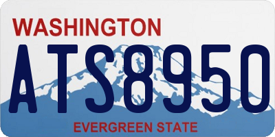 WA license plate ATS8950