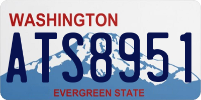 WA license plate ATS8951
