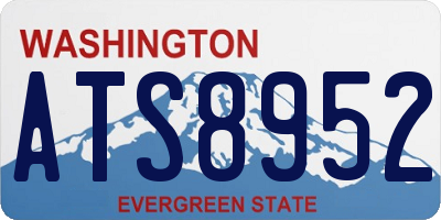 WA license plate ATS8952
