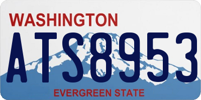 WA license plate ATS8953