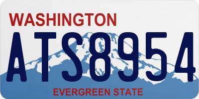 WA license plate ATS8954
