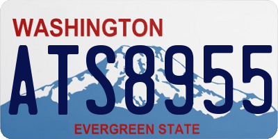 WA license plate ATS8955