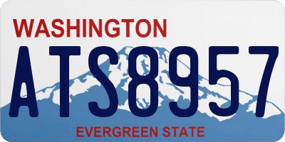 WA license plate ATS8957