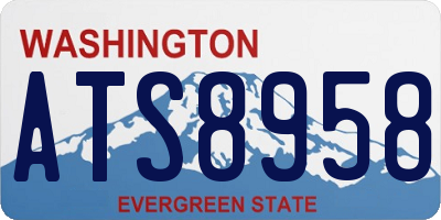 WA license plate ATS8958