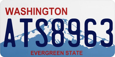 WA license plate ATS8963