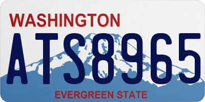 WA license plate ATS8965
