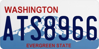 WA license plate ATS8966