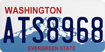 WA license plate ATS8968