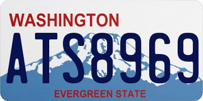 WA license plate ATS8969