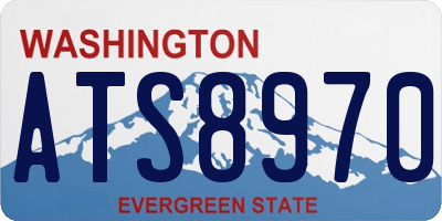 WA license plate ATS8970