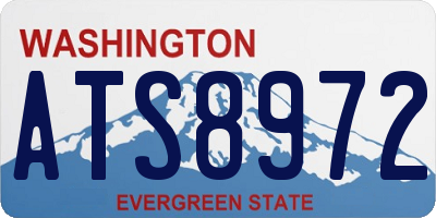 WA license plate ATS8972