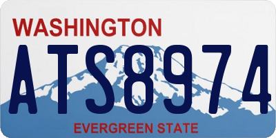 WA license plate ATS8974