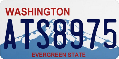 WA license plate ATS8975