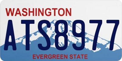 WA license plate ATS8977