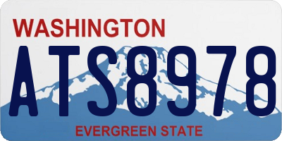 WA license plate ATS8978