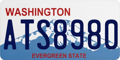 WA license plate ATS8980