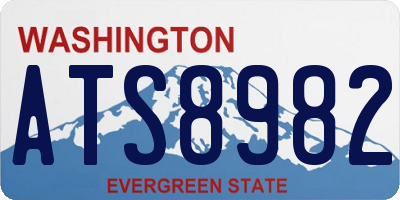 WA license plate ATS8982