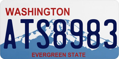WA license plate ATS8983