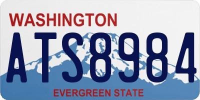 WA license plate ATS8984
